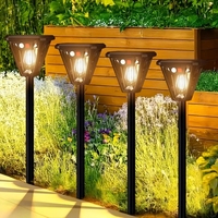 Lampu tenaga surya LED, lampu taman luar ruangan dinding jalur Sensor gerakan 2 in 1 cahaya otomatis tertanam 3 mode cerdas