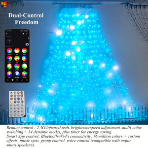 Luci per Tende Intelligenti Multifunzionali Impermeabili, Controllabili tramite App, Cambio Colore Ottimale LED per Interni ed Esterni, Luci Natalizie - Product Image 2
