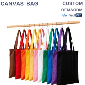 Chengbai bolsas de Tela compras bán buôn 220 g bông compras túi đầy đủ màu sắc in logo trống Túi - Product Image 1