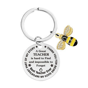 Little Bee Honey Charm Schlüssel bund Themen Häkeln Biene Emailliert Hummel Schlüssel ring mit Quaste Geldbörse Tasche Zubehör - Product Image 3