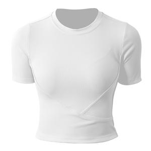 Camiseta Deportiva de Yoga de Manga Corta para Mujer, de Secado Rápido, Informal, para Gimnasio, Holgada - Product Image 5