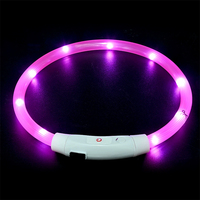 Collier lumineux pour chat, rechargeable par USB, en silicone, lumineux, LED, étanche, accessoires de sécurité nocturne