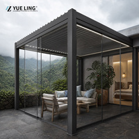 Pergola en aluminium à toit à persiennes, pergola sur mesure pour les constructeurs et les entrepreneurs, terrasse, jardin, protection contre la pluie et le soleil