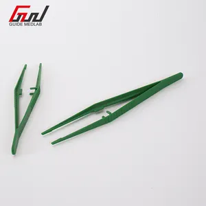 12.7cm 13cm Laboratory Hospital Use Green Or Blue Color Flexible Disposable Sterile Forceps Medical Tweezers