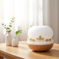 Diffuseur d'huiles essentielles à ultrasons, humidificateur électrique à brume froide, parfumé, avec motif imprimé
