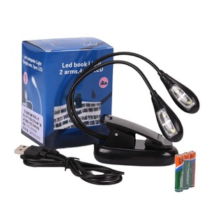 Led Music <b>Stand</b> Light Dual Head Rechargeable White Plastic Body For Piano Guitar Violin With Usb Charging And Manual <b>Switch</b> - Product Image 3