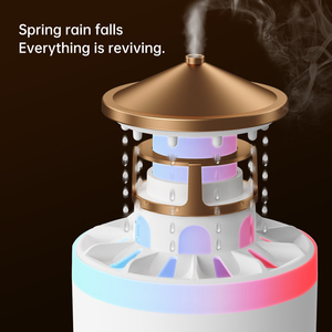 للبيع بالجملة ، ماكينة علاج عطري بقطر مطر خفيف بإضاءة ليد ، بالموجات فوق الصوتية للمنزل والمكتب والفندق - Product Image 2