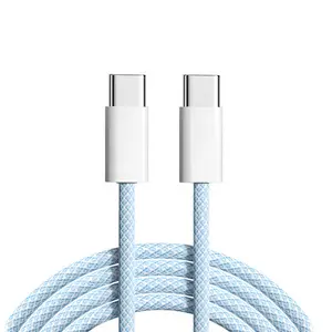 New Macaron Multi Color USB Type C To Data Cable 3A PD Fast Charging Long Charger Cord Nylon Type C Charger Cable