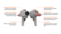 Machine de nettoyage au laser pulsé JPT portable 500W, nettoyeur laser manuel pour l'élimination de la rouille et de la peinture, pour la restauration et l'entretien des métaux