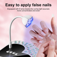Nouvelle lampe UV multifonction pour ongles en forme de cœur, incrustée de diamants, alimentée par USB, avec durcissement LED et grande capacité