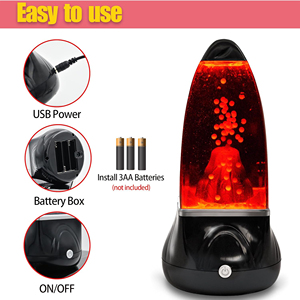 Luz LED de volcán de lava para decoración del hogar, luz nocturna, juguetes creativos para niños, lámpara decorativa de escritorio, regalo DIY para niños y niñas - Product Image 2