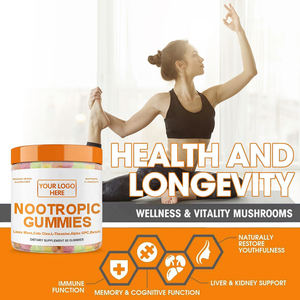 סופר פטריות אריות רעמת Cordyceps ריישי מאקה Ashwagandha Gummies Nootropic מוח זיכרון כבד תמיכה - Product Image 4