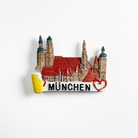 Souvenirs touristiques de Munich, Allemagne, aimants de réfrigérateur magnétiques tridimensionnels, fabricant de décorations pour la maison, vente en gros en stock
