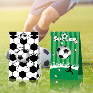 Bolsas de Regalo de Papel Kraft para Fiestas de Fútbol con Pegatinas, Bolsas de Regalo con Temática de Fútbol para el Día del Partido, Eventos de Equipo, Bolsas para Dulces - Product Image 2