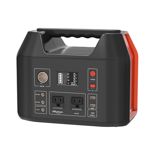 R500 Powkey Pure Sine Wave Solar & Car Compatible 600W High Capacity Lithium Ion Portable Power Station with Flashlight