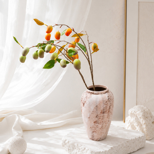 Artistic Soft Door Single Small mango Branch Artificial <b>Bubble</b> Flowers Faux Greenery <b>Wedding</b> Office Exhibition Display Accents - Product Image 2