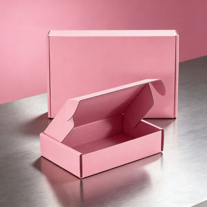 Caja de Embalaje Personalizada Ecológica Reutilizable con Diseño de Avión para Niñas, Caja de Envío Nacional, Color Rosa Popular en Instagram - Product Image 5