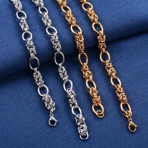 Collier ras du cou en acier inoxydable massif de 10 mm, maillons ovales, style punk hip-hop, couleur or, pour femmes et hommes, bijoux en métal - Product Image 1