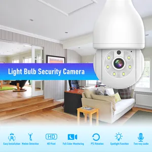 घर के लिए 360 पैनोरमिक वायरलेस पीटीजेड सीसीटीवी कैमरा के साथ फैक्टरी हॉट सेलिंग 2MP/3MP स्मार्ट होम लाइट बल्ब कैमरा