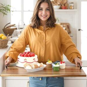 Planche à découper en bois naturel écologique pour cuisine, couvercle de cuisinière, protection de plan de travail pour évier de cuisine, plan de travail pour cuisinière à <span class=keywords><strong>gaz</strong></span>/électrique - Product Image 5