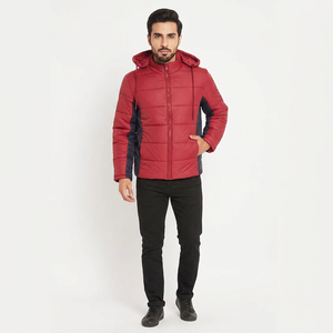 Chaqueta Acolchada de Largo Regular para Hombre, Personalizada, de Alta Calidad, con Bordado en Lona, Delgada, Transpirable, de Secado Rápido, con Logotipo Frontal, para Invierno - Product Image 1