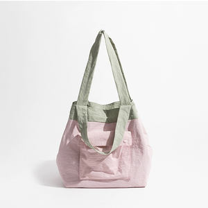 Bolso de mano de nailon impermeable reutilizable con logotipo personalizado bolso de compras bolso de hombro para mujer bolso de diario - Product Image 3