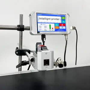 Máquina de marcado de inyección de tinta Máquina automática de impresora de inyección de tinta Tij Máquina de codificación de impresión de código de lote de inyección de tinta continua con transportador