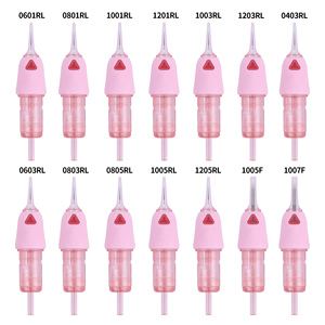 20 unidades de cartuchos de agujas para tatuaje con almohadilla para dedo y membrana de rebote suave, para maquillaje de cejas y labios - Product Image 6