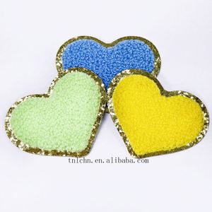 Custom Towel Embroidery High Quality Iron-<b>on</b> or <b>Sew</b>-<b>on</b> Towel <b>Patches</b> Embroidery Chenille <b>Patches</b> - Product Image 2