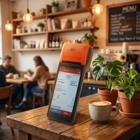 Terminal de point de vente portable haute performance Android 14 avec imprimante thermique NFC Bluetooth USB OEM ODM pour commandes alimentaires, tickets de parking et de bus