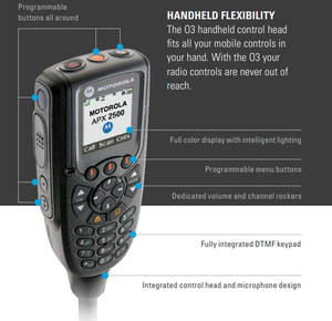 APX2500 P25 Proyecto 25 VHF UHF 700MHz 800MHz Montaje en vehículo GPS integrado Radio móvil para Motorola - Product Image 5