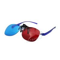 Clip Premium sur 3D Rouge Bleu Lunettes pour Lunettes de Prescription Logo Personnalisé En Gros En Vrac Anaglyphe Film Lunettes Unisexe
