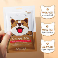 Masque facial hydratant OEM ODM SADOER, masque en tissu pour le visage avec motifs mignons de panda, tigre et chien pour la beauté