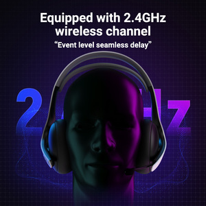 <span class=keywords><strong>Casque</strong></span> de jeu sans fil professionnel avec cadre métallique, écouteurs supra-auriculaires, micro à réduction de bruit, faible latence pour <span class=keywords><strong>PC</strong></span>, PS5, Xbox - Product Image 4
