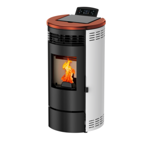 Estufa de Pellets de Madera para Interiores KM1011A con Diseño Ecológico, 89% de Alta Eficiencia, Combustión Sellada, Control Wifi Moderno y Cubierta Superior de Cerámica - Product Image 2