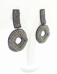 Cromo plata bohemia de cuentas de la Declaración gota círculo tradicional de las mujeres pendientes de la joyería regalo especialmente para venta al por mayor de Navidad - Product Image 3