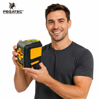Niveau laser PEGATEC, outil de nivellement de carreaux, machine de décoration verte et rouge, outil industriel, niveau laser 2 lignes