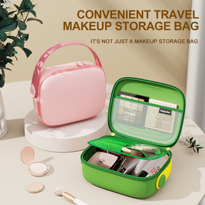 Sac de maquillage <span class=keywords><strong>en</strong></span> silicone de grande taille certifié par la FDA, imperméable, couleurs tendance, facile à nettoyer, organiseur de cosmétiques pour les voyages et l'usage quotidien - Product Image 3