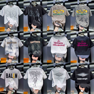 T-shirt vintage délavé à l'acide pour homme, logo personnalisé, effet vieilli, coton épais 100%, coupe oversize, style décontracté tricoté - Product Image 3