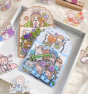 Autocollants transparents imperméables pour bricolage de 28 feuilles, autocollants décoratifs de papeterie de dessin animé mignon pour planificateurs de <span class=keywords><strong>scrapbooking</strong></span> - Product Image 5