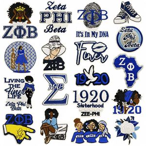 Parches Bordados <span class=keywords><strong>de</strong></span> la Serie Azul, Decoración <span class=keywords><strong>de</strong></span> Hermandad, Insignias Bordadas, Accesorios <span class=keywords><strong>de</strong></span> Ropa, Parches Termoadhesivos para Tela - Product Image 1