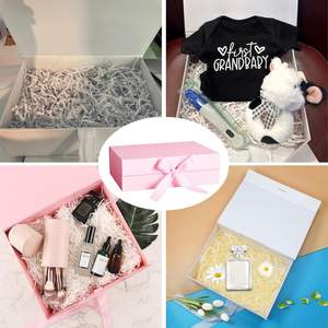 Caja de Regalo de Papel con Cinta Negra, Plegable, Magnética, para Ropa, Zapatos, Cosméticos - Product Image 2