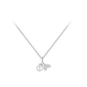 S925 Pure <b>Silver</b> Korean Style Sweet Irregular <b>Pearl</b> <b>Necklace</b> Female Temperament Accessory Y01241 - Product Image 1