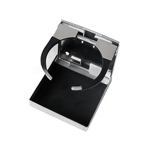 Nuovo Portabicchieri Pieghevole in Acciaio Inox 316 di Grado Marino, Lucidato a Specchio, per Accessori Interni di Cabine Nautiche - Product Image 4