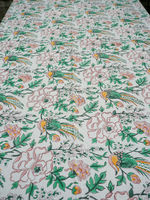 Nappe de table Firdous-e-Khushiyan de luxe, écologique, en coton, style naturel, imprimé floral, pour la décoration de la maison, les mariages, les fêtes de jardin