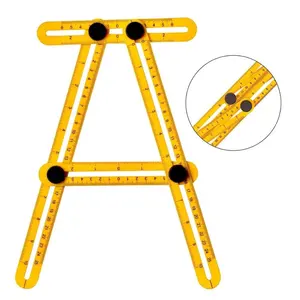 Verstelbare Duurzaam Houtbewerking Multi Hoek Meetinstrument Plastic Schaal Vier Vouwen Liniaal As Johntools TT-71195341