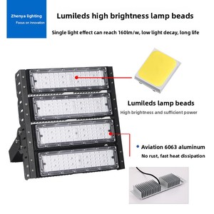300W & 500W công suất cao dẫn mô-đun đường hầm ánh sáng ngoài trời không thấm nước nhôm cực cao sân vận động đèn pha với IP65 đánh giá - Product Image 5