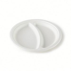Platos de Papel Biodegradables Personalizados de Bagazo de Caña de Azúcar Blancos, Contenedor Desechable para Alimentos para el Regreso a Clases (Tamaños 9''/10''/12'') - Product Image 3