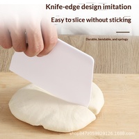 Spatule de cuisine multifonctionnelle en plastique et silicone pour pâtes, riz, gâteaux, crêpes et pâtes à modeler, lame de découpe et racloir de qualité alimentaire, modèle 0074