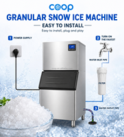 Machine à glace granulaire commerciale en acier inoxydable 304 pour les marchés de poissons, les comptoirs de fruits de mer et la présentation de sashimi